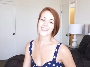 Spraying A Tiny Teenage Redhead With Hot Cum