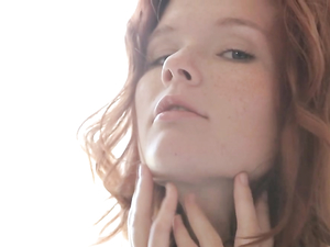 Perfect Redhead Teases In White Cotton Panties